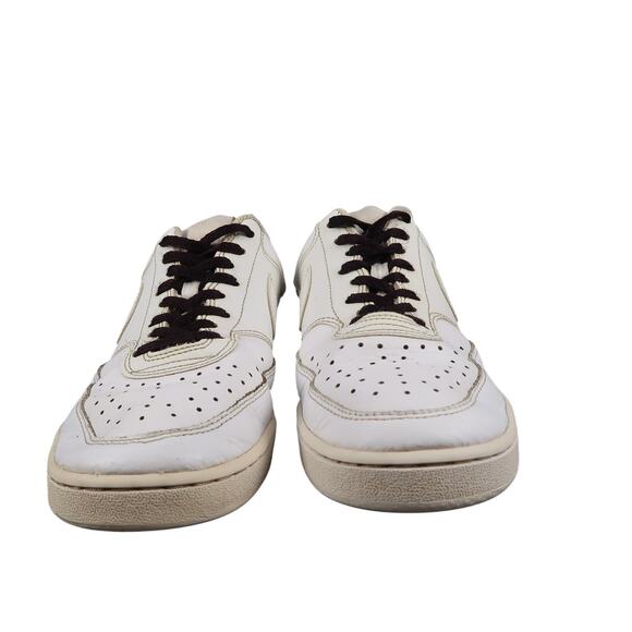 Nike Shoes Womens 8 Sneakers Court Vision Low Basketball Trainers Leather White - Picture 2 of 12